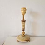 Albast Messing Lampenvoet Vintage Lamp thumbnail 5