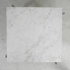 Salontafel Met Carrara Marmer Blad 60 X 60 Cm, Jaren 70 thumbnail 11