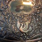Mooie Vintage Brocante Kaptafel Set Borstel Spiegel, Zilver thumbnail 8