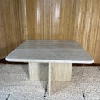 Vintage Mid Century Travertin Salontafel / Bijzettafel thumbnail 9