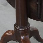 Geweldige Antieke Engelse Draaibare Barrel Leg Bird Cage Tilt Top Table Uit De 18e Eeuw thumbnail 8