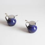 Rorstrand Porcelain Mustard Pots, Set Of Two. thumbnail 4