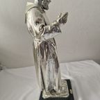 Italian Padre Pio Sculpture Silver Plated Argenti 925 Rare thumbnail 11