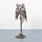 Mid-century Wrought Metal Palm Tree / Standbeeld / Beeld By Atelier Marolles thumbnail 5