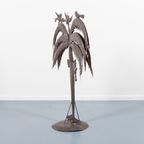 Mid-Century Wrought Metal Palm Tree / Standbeeld / Beeld By Atelier Marolles thumbnail 5