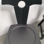 Brutalist Vintage Massief Eikenhouten Stoelen Jaren 60 Zwart thumbnail 8