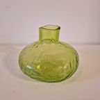 Vintage Groen Persglas Vaasje Vintage Vaas thumbnail 3