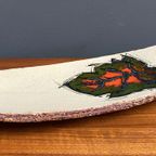 Ceramic Tray With Leaf Decor By Jan Van Erp 1960S thumbnail 2