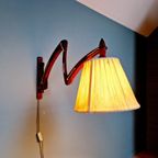 Scandinavische Wandlamp Van Teakhout Met Schaar, Jaren 60 thumbnail 13