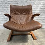 Midcentury Design Fauteuil Leer – Solheim, Rybo Rykken thumbnail 8