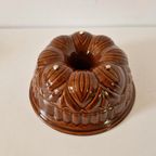Antieke Bruine Keramieke Puddingvorm thumbnail 2
