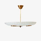 Italiaanse Jaren 50 Hanglamp Glas Art Deco Fontana Arte-Stijl thumbnail 4