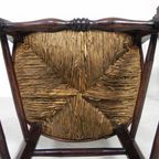 Set Van 6 Boerenstoelen Met Rieten Zitting, Rond 1900 thumbnail 17