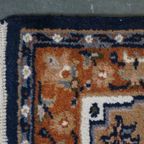 Mooi Voornamelijk Bruin En Blauw Getint Oosters Vloerkleed 136x70cm thumbnail 4