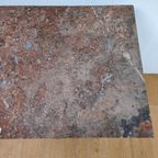 Vintage Frans Dressoir Commode, Ladekast Badkamermeubel Met Marmer Blad 105 thumbnail 4