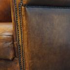 Mooie Statige Fauteuil/ Armchair Gemaakt Van Schapenleer Met Een Correcte Zitcomfort thumbnail 15