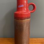 Scheurich Vase Model 401-28 In Red And Brown Wgp thumbnail 5
