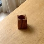 Vintage Danish Teak Rare And Handmade Salt And Pepper Set thumbnail 5