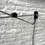 Midcdentury Wandlamp / Hengellamp Zwart Staal - Industrieel thumbnail 6