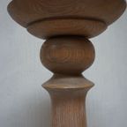 Grote Blank Eiken Kerk Kandelaar, Kaarsenstandaard thumbnail 7