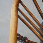 Antieke Engelse Houten Windsor Eetkamer/ Bijzetstoel Met Een Mooie Kleurencombinatie En Patina thumbnail 13