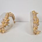 2 Vintage Wandlamp Murano Glas Bowl Goud Hout Regency '70 thumbnail 20