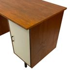 Vintage Bureau Desk Jaren 60 Teak Fineer Werkplek thumbnail 14