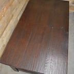 Salontafel Massief Eiken Donker Rechthoekig thumbnail 5