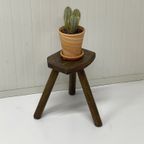 Brocante Melkkrukje Hout Plantentafel Driepoot thumbnail 2