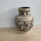 Knödgen Vintage Aardewerk Pottenbakkers Vaas Jaren 60 thumbnail 3
