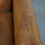 Set Van 2 Grote, Comfortabele En Stijlvolle Vintage Schapenleren Fauteuils Met Mooie Vormen thumbnail 10