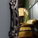Antieke Zwarte Rococo Spiegel thumbnail 6