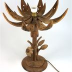 Vintage Houten Lamp Lotus Bloem thumbnail 6