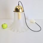 Vintage Peill & Putzler Hanglamp Glas Messing Regency '60 thumbnail 5