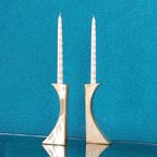 Brass Candle Holders 1970'S. thumbnail 3