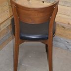 Retro Stoeltje Teak Met Zwarte Bekleding thumbnail 9