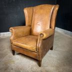 Vintage Schaapsleren Wingback Fauteuil thumbnail 3