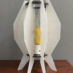 White Accrylic Wire Table Lamp Paul Secon Style 1970S thumbnail 3