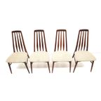 Set Van 4 Vintage Deens Design Eetkamerstoelen 'eva' Van Niels Koefoed Voor Koefoeds Hornslet thumbnail 8