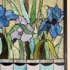 Glas In Lood Art Nouveau Bloemen In Park thumbnail 8