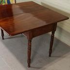 Vintage Antieke Uitschuifbare Tafel, Karttafel thumbnail 14