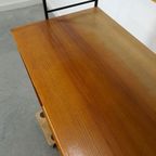 Modulair Staand Wandrek Met Kasten, Legplank En Zwarte Stalen Houders thumbnail 5