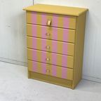 Restyle Streep Ladekastje Hout Porselein/leer Knop thumbnail 3