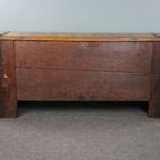 Zeer Grote 16e Eeuwse Primitieve Eikenhouten Kist/ Salontafel/ Dressoir thumbnail 5
