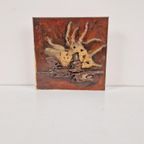 Vintage Art Jeanine Veldman '76 Gemengde Techniek Schilderij thumbnail 3