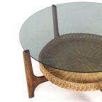 Ronde Vintage Salontafel Met Lectuurhouden 'hilla' thumbnail 2