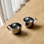 Set Of 6 Vintage Stainless Steel Italian Espresso Cups thumbnail 4