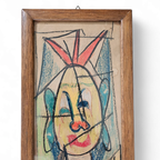 Chalk Drawing / 1960s / Height 80 Cm thumbnail 2