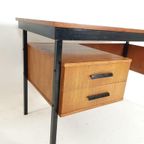 Vintage Teak Houten Bureau | Bureautje 2 Lades thumbnail 17