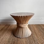 Mcguire Rotan Bamboe Salontafel Bijzettafel Vintage thumbnail 3